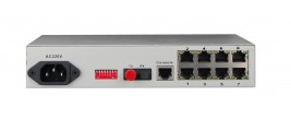 8*10/100/1000M  configurable VLAN fiber media converter