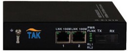SNMP managed fiber media converter( 1 fiber port +2 UTP FE ports)