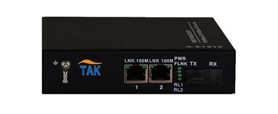 SNMP managed fiber media converter( 1 fiber port +2 UTP FE ports)