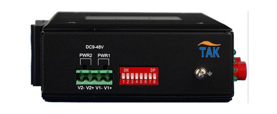 4*RS232/RS422/RS485 fiber modem for ring network