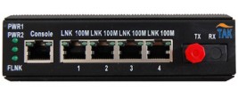 Industrial  type 4*100M fiber media converter