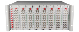Rack mount chassis 128 CH video fiber optical transceiver, support audio, data,ETH,E1,phone etc