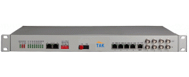32*FXS/FXO telephone multiplexer with 4E1 and 2*Gigabit Ethernet and 2*100M Ethernet and 2*serial data