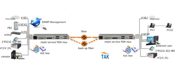 Various type of E1PDH network application