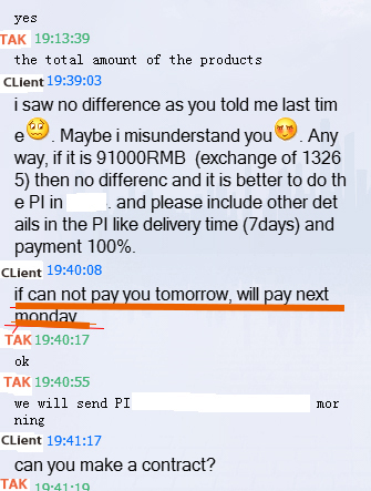 Customer saying b 2